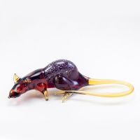 Glass Brown Rat Figurine in Glass Figurines Wild  Animals category