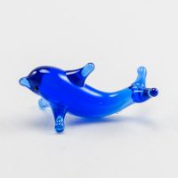 Dolphin Glass Miniature in Glass Figurines Miniature Figurines category