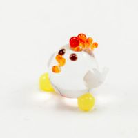 Mini Glass Chicken Figurine in Glass Figurines Miniature Figurines category