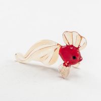 Glass Small Red Fish in Glass Figurines Miniature Figurines category