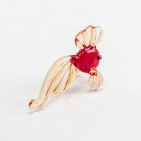 Glass Small Red Fish in Glass Figurines Miniature Figurines category
