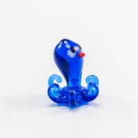 Glass Blue Octopus Mini in Glass Figurines Miniature Figurines category