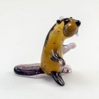 Glass Beaver Figurine in Glass Figurines Wild  Animals category