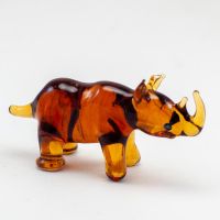 Glass Rhinoceros Figurine in Glass Figurines Wild  Animals category