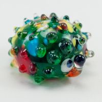 Glass Figurine Green Hedgehog in Glass Figurines Wild  Animals category