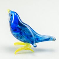 Glass Myna Bird Figurine in Glass Figurines Birds category