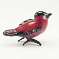 Blown Glass Little Robin Figurine in Glass Figurines Birds category