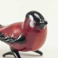 Blown Glass Little Robin Figurine in Glass Figurines Birds category