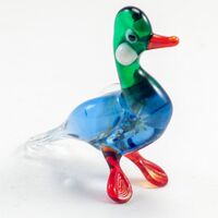 Glass Duck Figure in Glass Figurines Birds category