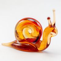 Glass Snail Brown in Glass Figurines Insects category