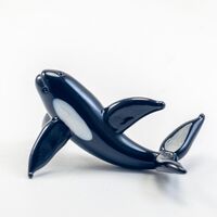 Orca Killer Whale Glass Figurine in Glass Figurines Sea Life Creatures category