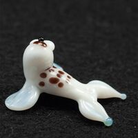Tiny Glass Seal in Glass Figurines Miniature Figurines category
