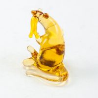 Glass Mini Figurine Otter with Fish in Glass Figurines Miniature Figurines category