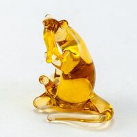 Glass Mini Figurine Otter with Fish in Glass Figurines Miniature Figurines category