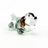 Tiny Glass Doggy Figurine in Glass Figurines Miniature Figurines category