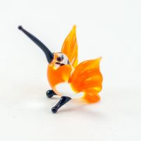 Hummingbird Yellow Mini Bird in Glass Figurines Miniature Figurines category