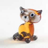 Glass Cat Figurine in Glass Figurines Miniature Figurines category