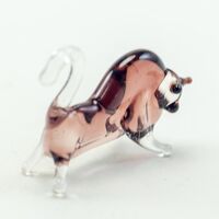 Violet Bull Glass Mini Figurine in Glass Figurines Miniature Figurines category
