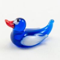 Blue Ducky Glass Figurine in Glass Figurines Miniature Figurines category