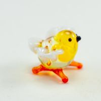 Tiny Glass Chicken in Glass Figurines Miniature Figurines category