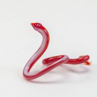 Glass Red Snake in Glass Figurines Miniature Figurines category