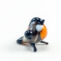 Robin Glass Mini Figurine in Glass Figurines Miniature Figurines category
