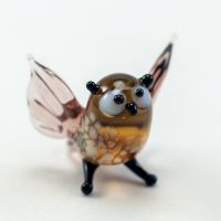Brown Owl Glass Mini Figurine in Glass Figurines Miniature Figurines category