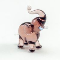 Violet Elephant Figurine in Glass Figurines Miniature Figurines category