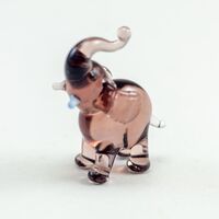 Violet Elephant Figurine in Glass Figurines Miniature Figurines category