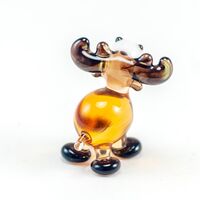 Moose Glass Figurine in Glass Figurines Miniature Figurines category