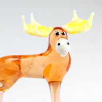 Glass Moose Figurine in Glass Figurines Wild  Animals category