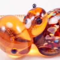 Beige Glass Hippo in Glass Figurines Wild  Animals category