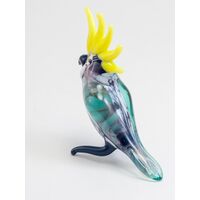 Cockatoo Glass Parrot in Glass Figurines Birds category