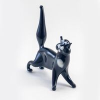 Glass Figurine Black Cat in Glass Figurines Cats category