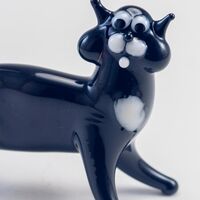 Glass Figurine Black Cat in Glass Figurines Cats category