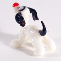 Glass Little White Doggy in Glass Figurines Dogs category