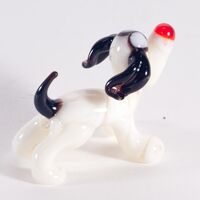 Glass Little White Doggy in Glass Figurines Dogs category