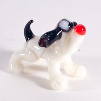 Glass Little White Doggy in Glass Figurines Dogs category