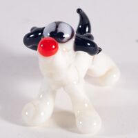 Glass Little White Doggy in Glass Figurines Dogs category