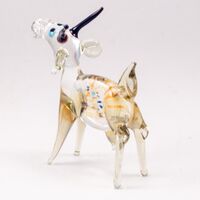 Glass Figurine Gray Goat in Glass Figurines Farm Animals category