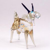 Glass Figurine Gray Goat in Glass Figurines Farm Animals category