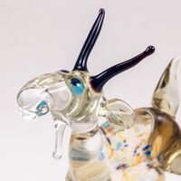 Glass Figurine Gray Goat in Glass Figurines Farm Animals category