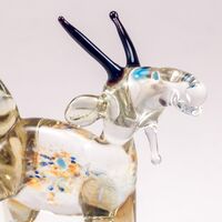 Glass Figurine Gray Goat in Glass Figurines Farm Animals category