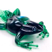 Glass Green Frog Figure in Glass Figurines Reptiles category