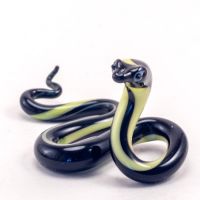 Black Glass Snake Figurine in Glass Figurines Reptiles category