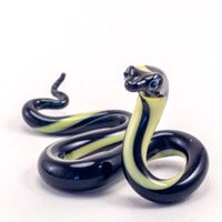 Black Glass Snake Figurine in Glass Figurines Reptiles category