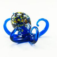 Glass Blue Octopus Figurine in Glass Figurines Sea Life Creatures category