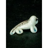 Tiny Glass White Seal in Glass Figurines Miniature Figurines category
