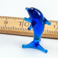 Blue Dolphin Glass Mini Figurine in Glass Figurines Miniature Figurines category