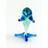 Playing Dolphin Glass Mini Figurine in Glass Figurines Miniature Figurines category